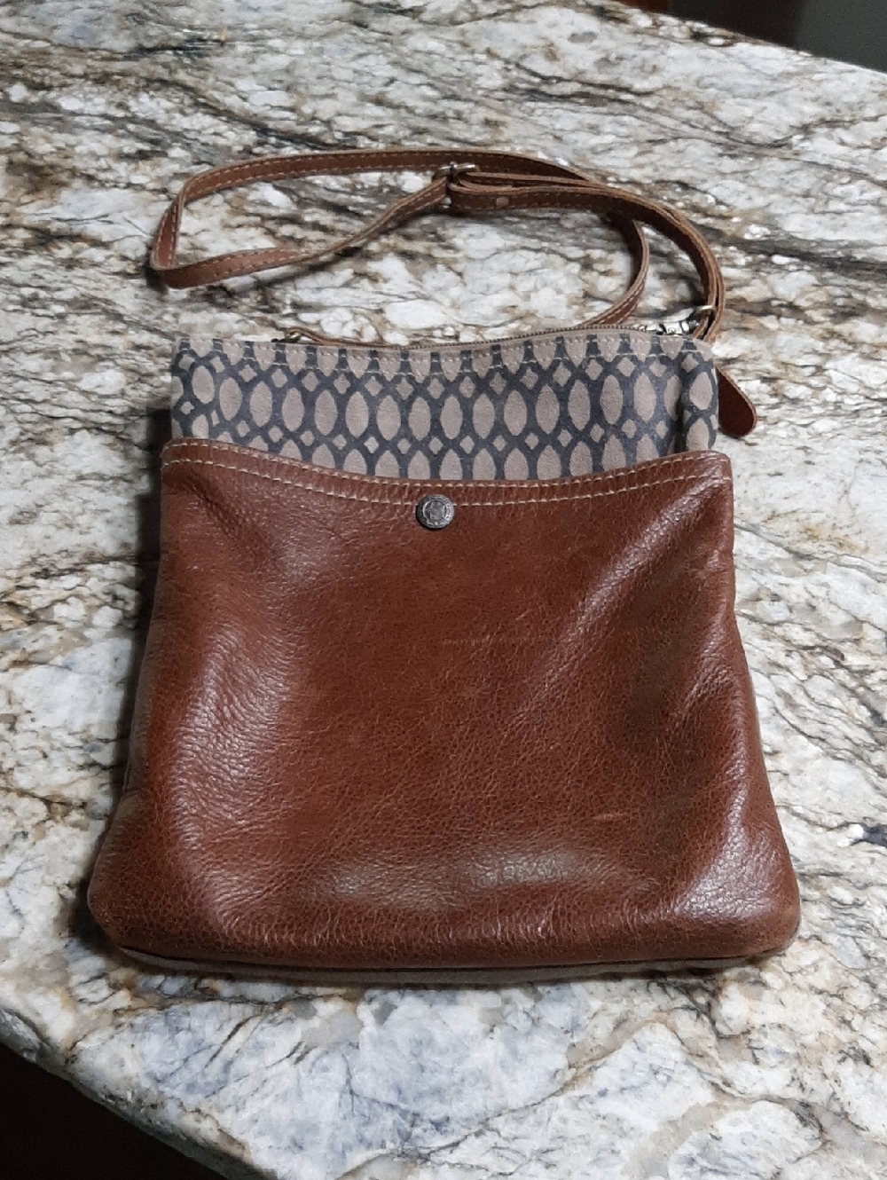 MYRA BAG Crossbody Leather & Canvas bag